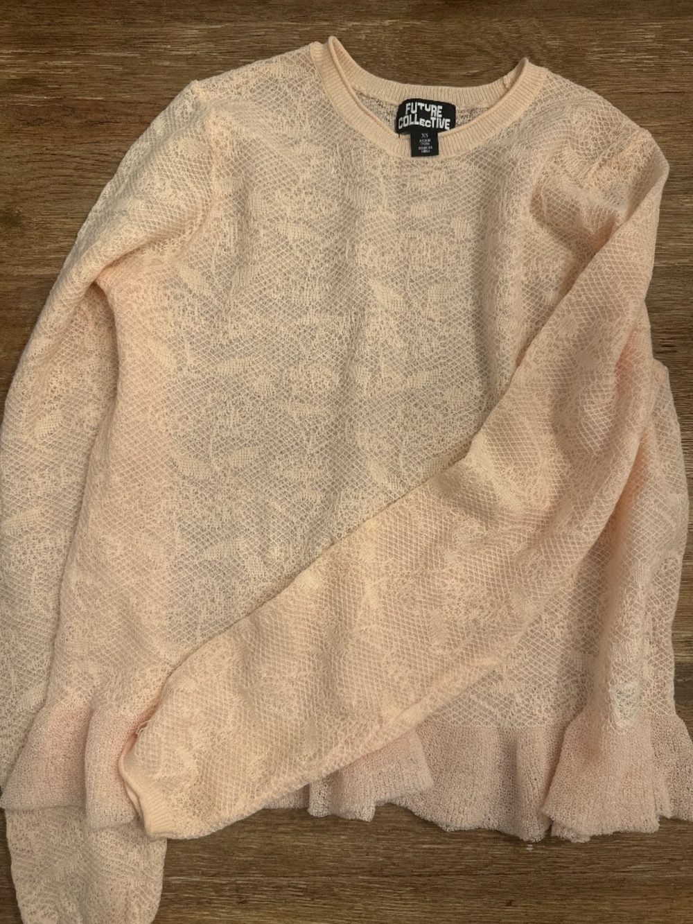 Future Collective sheer long sleeve top